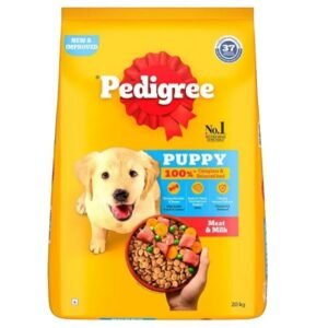 Pedigree Puppy Dry Dog Food, Meat & Milk, 20 kg