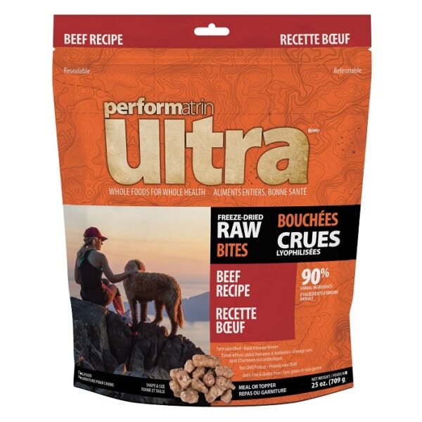 Performatrin Ultra Freeze-Dried Raw Bites Beef Recipe Dog Food, 25Oz