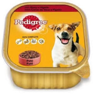 Pedigree Wet Food for Dogs Beef and Liver Flavor in Paté Tarrina